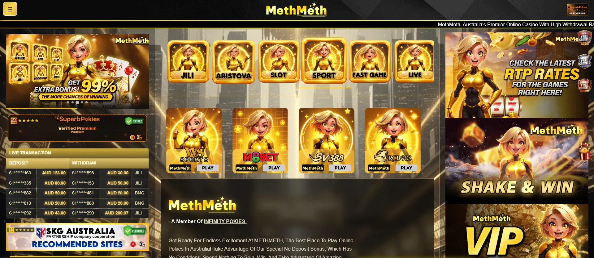 MethMeth casino betting
